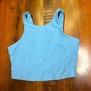 Outdoor Voices Venus Crop Top Morning Blue / Chocolate ( M )